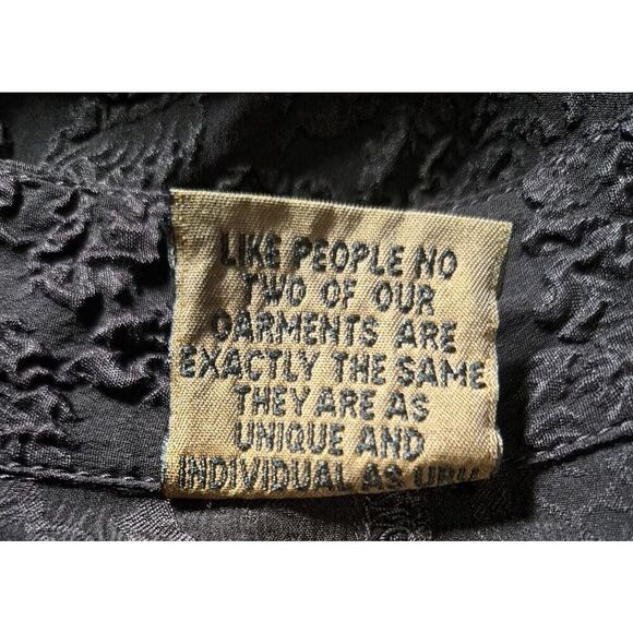 URU Jacket Top X- Large Black Lagenlook  Asian Boho Crinkles Flowy Lightweight - Picture 9 of 9